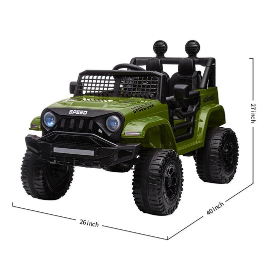 Electric Ride-On Truck for Kids with Remote Control, Bluetooth, and LED Lights - 12V