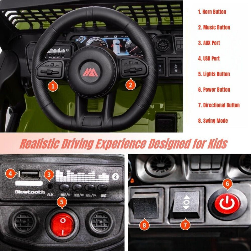 Load image into Gallery viewer, Electric Ride-On Truck for Kids with Remote Control, Bluetooth, and LED Lights - 12V
