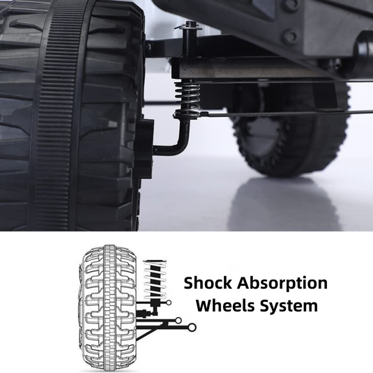 Electric Ride-On Truck for Kids with Remote Control, Bluetooth, and LED Lights - 12V