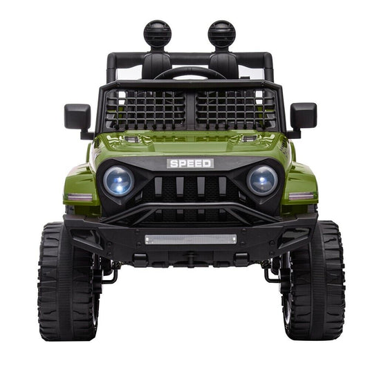Electric Ride-On Truck for Kids with Remote Control, Bluetooth, and LED Lights - 12V