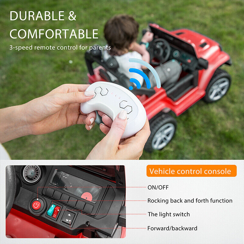 Load image into Gallery viewer, Electric Ride-On Truck for Kids with Remote Control, LED Lights, 3 Speeds, and Music
