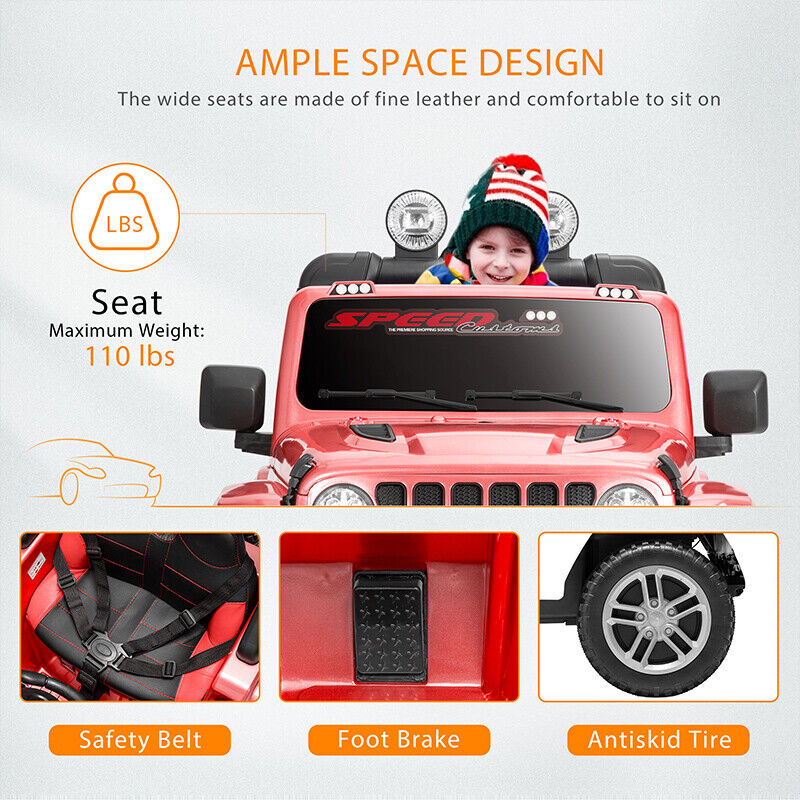 Load image into Gallery viewer, Electric Ride-On Truck for Kids with Remote Control, LED Lights, 3 Speeds, and Music
