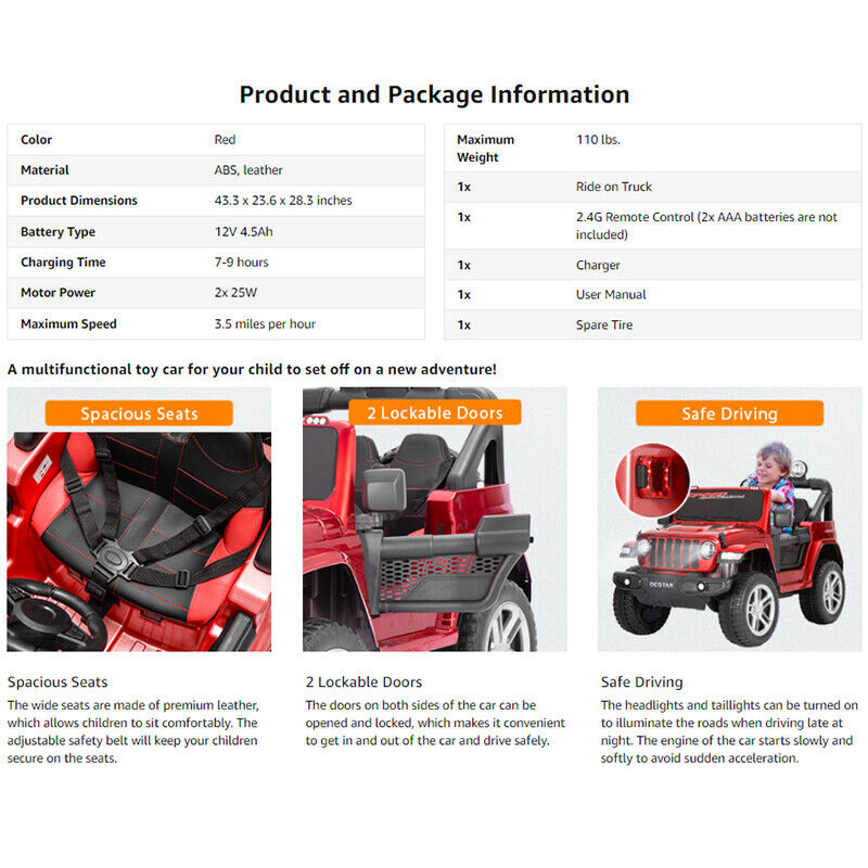 Load image into Gallery viewer, Electric Ride-On Truck for Kids with Remote Control, LED Lights, 3 Speeds, and Music
