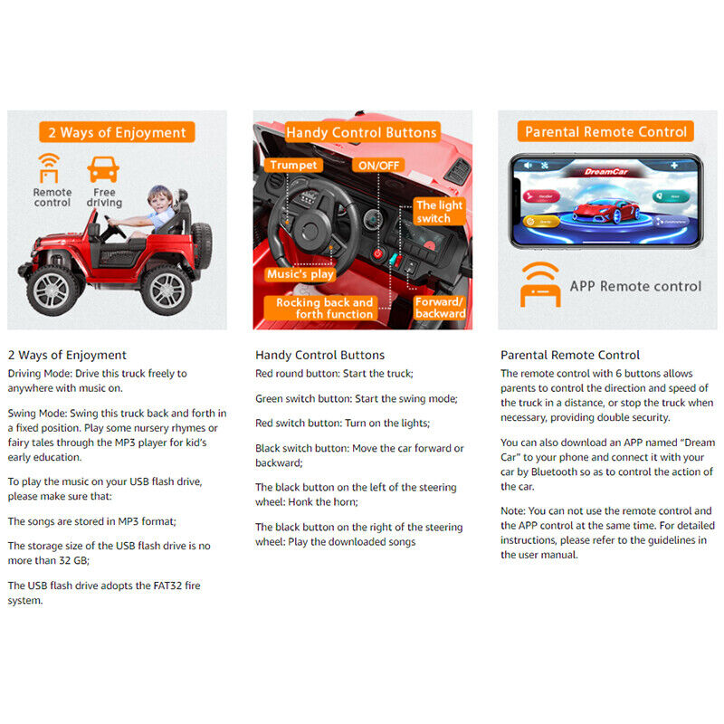 Load image into Gallery viewer, Electric Ride-On Truck for Kids with Remote Control, LED Lights, 3 Speeds, and Music
