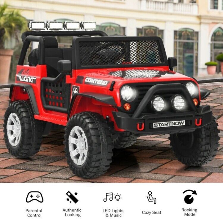 Load image into Gallery viewer, Electric Ride On Truck for Kids with Remote Control, Lights, and Music - 12V Children&#39;s Car Toy
