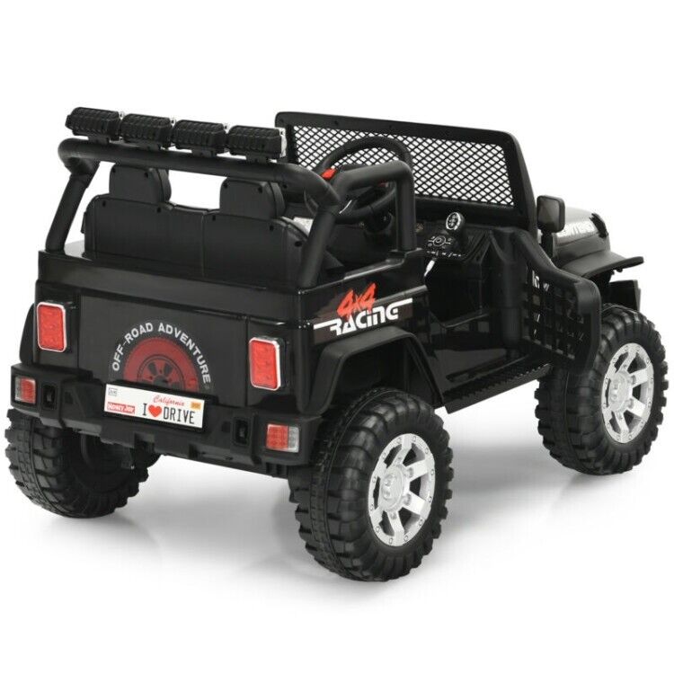 Load image into Gallery viewer, Electric Ride-On Truck for Kids with Remote Control, Lights, and Music - Black
