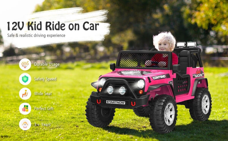 Load image into Gallery viewer, Electric Ride-On Truck for Kids with Remote Control, Lights, and Music - Black
