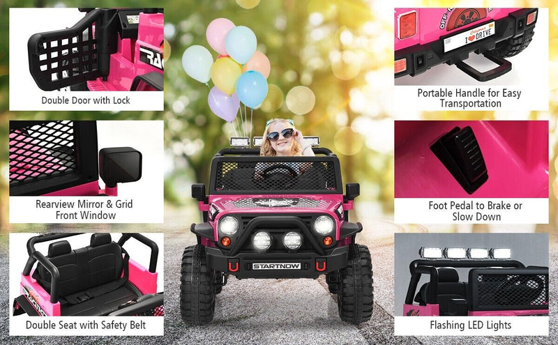 Load image into Gallery viewer, Electric Ride-On Truck for Kids with Remote Control, Lights, and Music - Black
