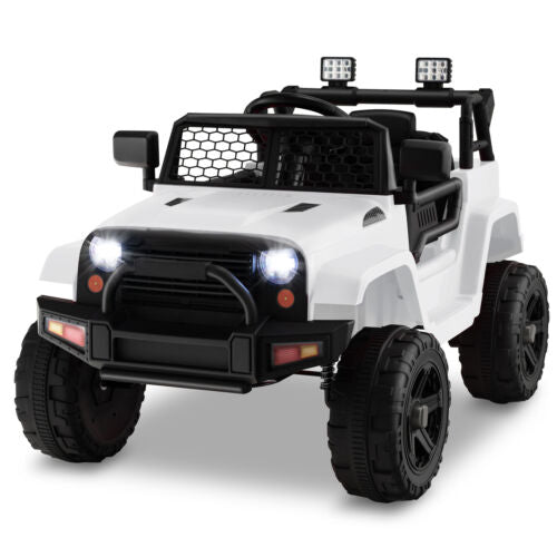 Load image into Gallery viewer, Electric Ride-On Truck for Kids with Remote Control, Lights, and Music - White
