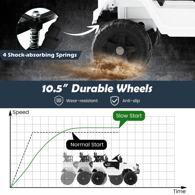 Load image into Gallery viewer, Electric Ride-On Truck for Kids with Remote Control, Lights, and Music - White
