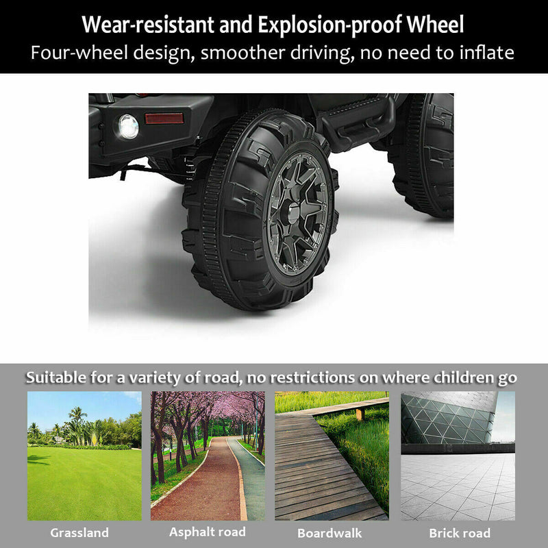 Load image into Gallery viewer, Electric Ride-On Truck for Kids with Remote Control, MP3 Player, and LED Lights - Black
