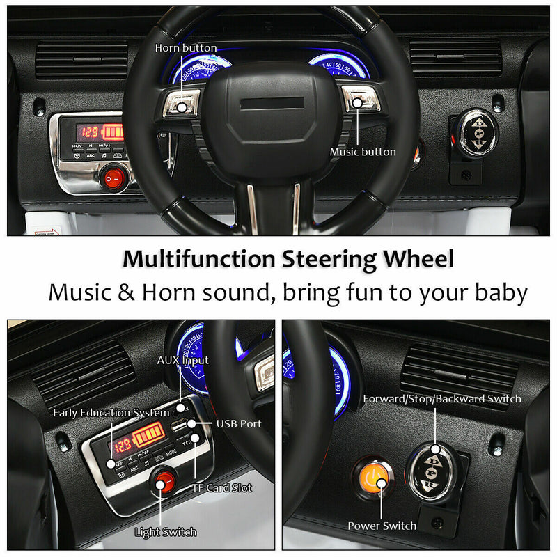 Load image into Gallery viewer, Electric Ride-On Truck for Kids with Remote Control, MP3 Player, and LED Lights - White
