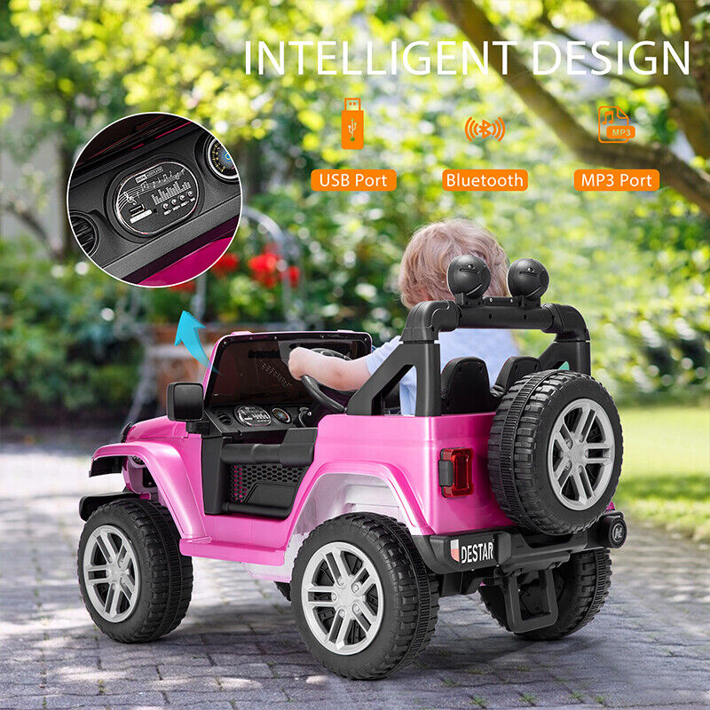 Load image into Gallery viewer, Electric Ride-On Truck for Kids with Remote Control, MP3 Player, LED Lights, and 3 Speeds - Pink
