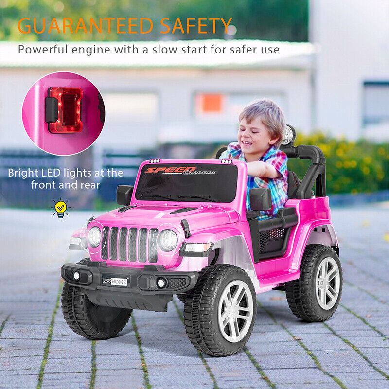 Load image into Gallery viewer, Electric Ride-On Truck for Kids with Remote Control, MP3 Player, LED Lights, and 3 Speeds - Pink
