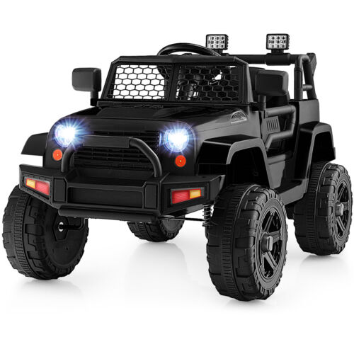 Electric Ride-On Truck for Kids with Remote Control, Music, and Lights - 12V