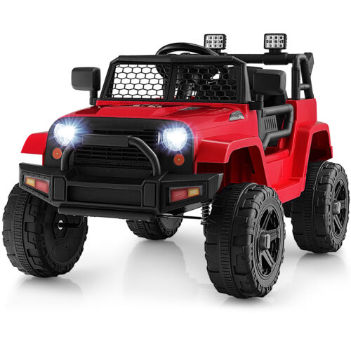Load image into Gallery viewer, Electric Ride-On Truck for Kids with Remote Control, Music, and Lights - Red
