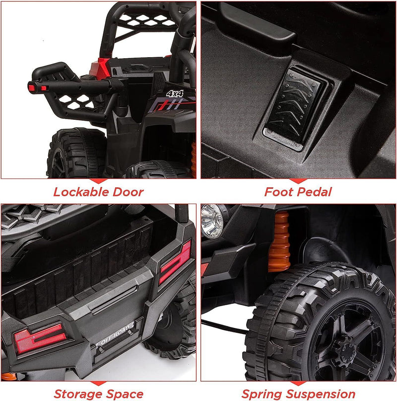 Load image into Gallery viewer, Electric Ride-On Truck for Kids with Seat Belt and Remote Control - 12V US Model
