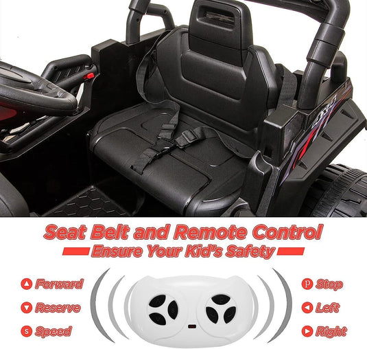 Electric Ride-On Truck for Kids with Seat Belt and Remote Control - 12V US Model