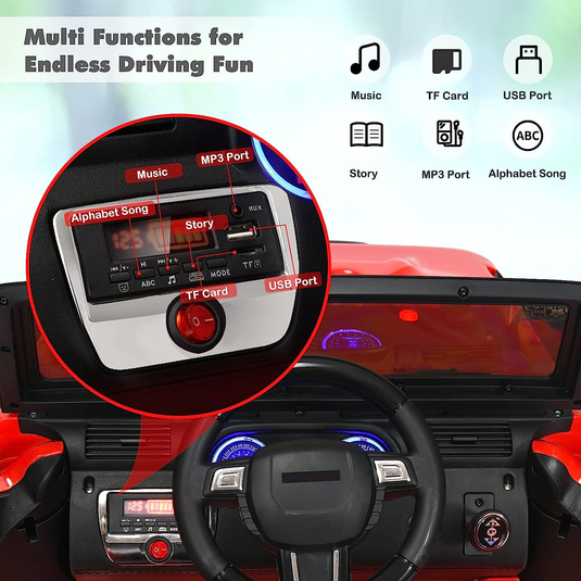 Electric Ride-On Truck for Kids with Spring Suspension and 12V Battery Power