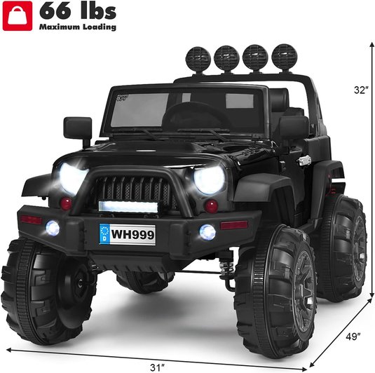 Electric Ride-On Truck for Kids with Spring Suspension and 12V Battery Power