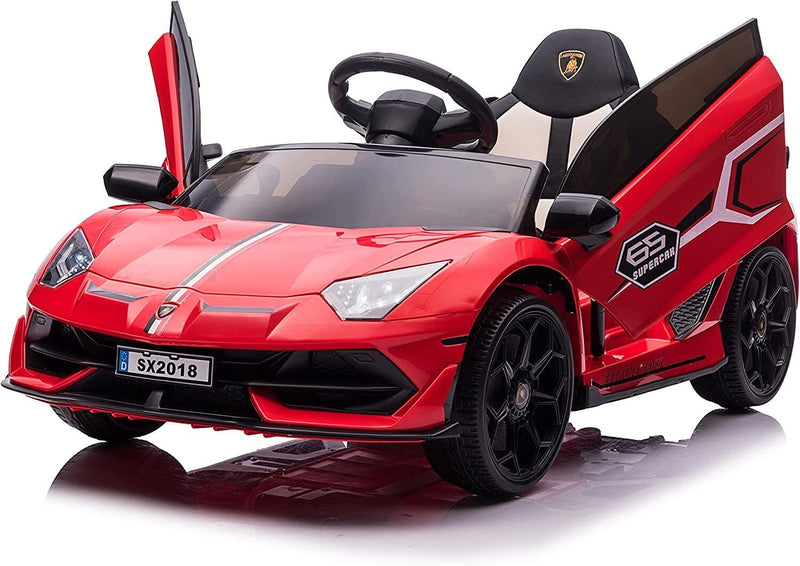 Load image into Gallery viewer, 12V Licensed Lamborghini Car Toy with Headlights &amp; Hydraulic Door - Electric Ride On for Kids
