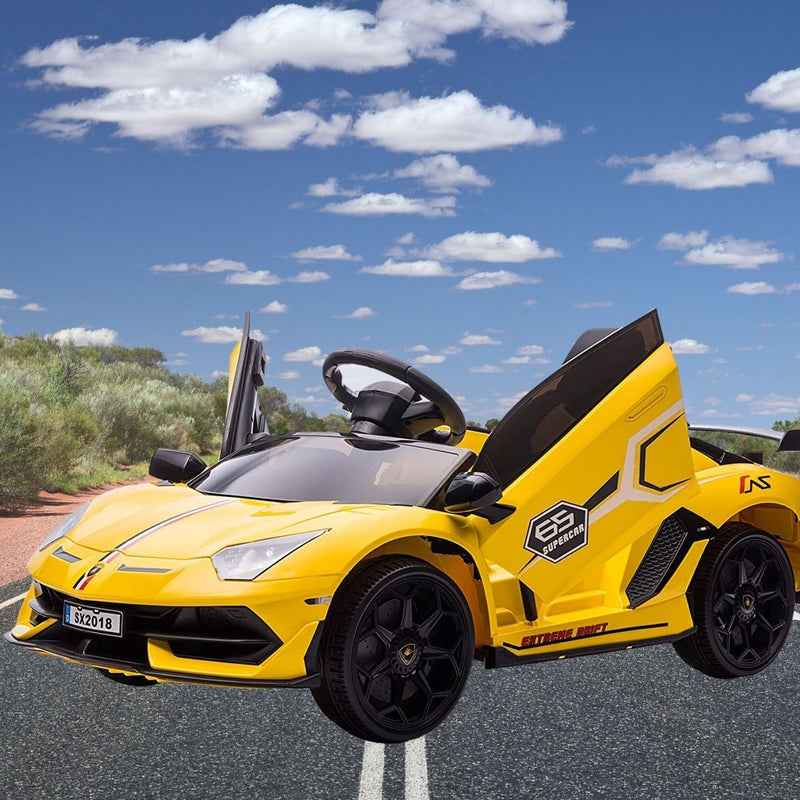 Load image into Gallery viewer, Electric Lamborghini Ride-On Car for Kids with Remote Control, MP3 Player, and 35W Motor
