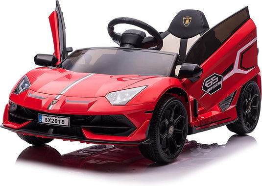 Electric Sports Car for Kids with Remote Control and LED Lights - 12V Battery Powered Ride-On