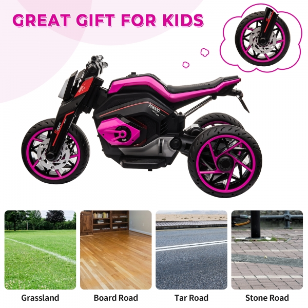 Load image into Gallery viewer, Electric Three-Wheeled Motorcycle for Kids Ages 3-8 with Horn and LED Lights
