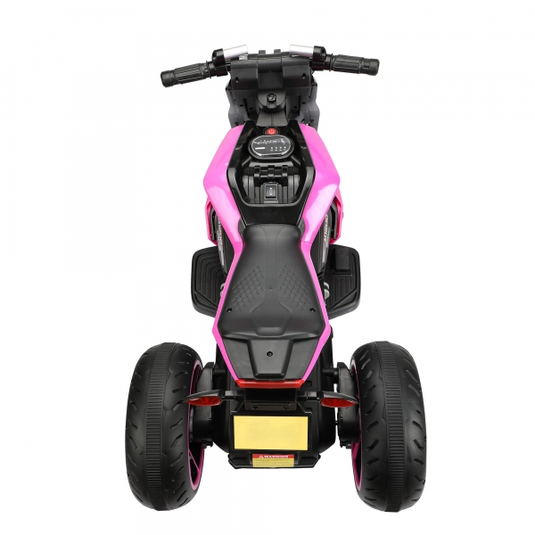 Electric Three-Wheeled Motorcycle for Kids Ages 3-8 with Horn and LED Lights