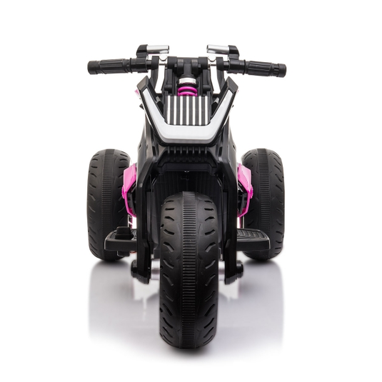 Electric Three-Wheeled Motorcycle for Kids Ages 3-8 with Horn and LED Lights