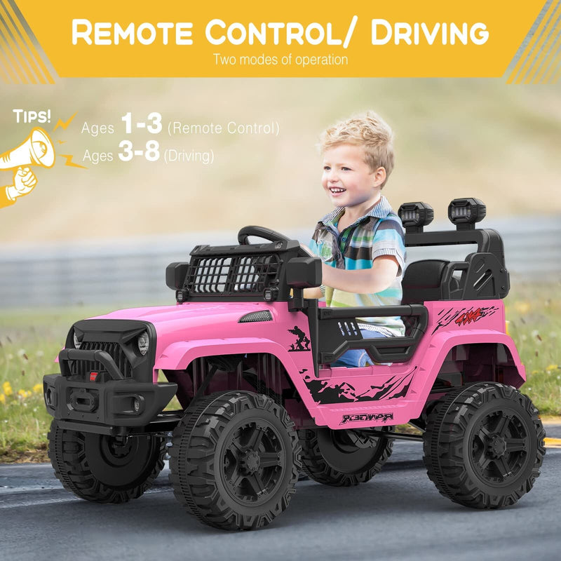 Load image into Gallery viewer, Electric Toy Jeep for Kids with Bluetooth Remote Control - Perfect Xmas Gift!
