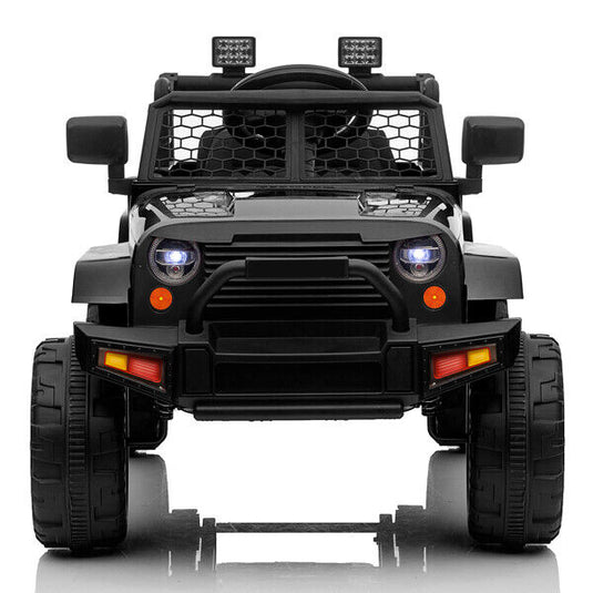 Electric Toy Jeep for Kids with LED Lights, MP3 Player, and Remote Control - Perfect Gift for Young Drivers!