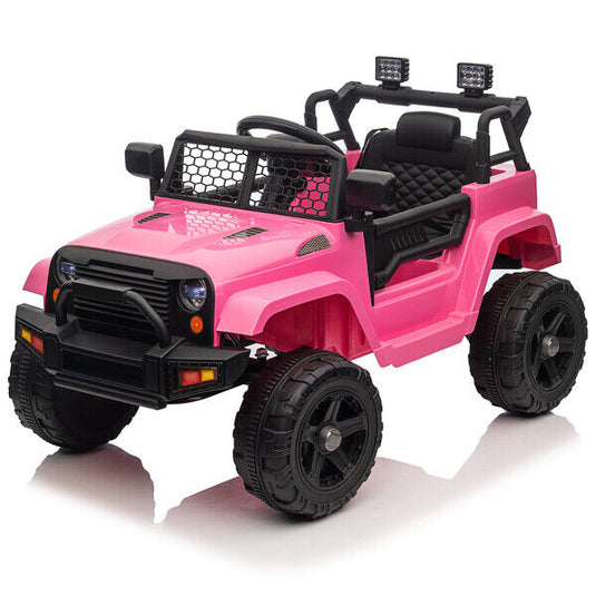 Electric Toy Jeep for Kids with LED Lights, MP3 Player, and Remote Control - Perfect Gift for Young Drivers!