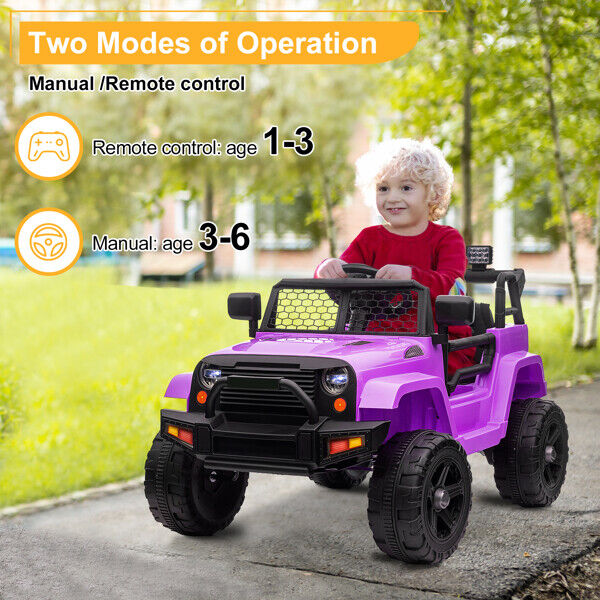 Load image into Gallery viewer, Electric Toy Jeep for Kids with LED Lights, MP3 Player, and Remote Control - Perfect Gift for Young Drivers!
