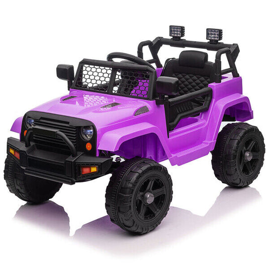 Electric Toy Jeep for Kids with LED Lights, MP3 Player, and Remote Control - Perfect Gift for Young Drivers!