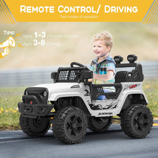 Electric Toy Truck for Kids with Bluetooth and Remote Control - 12V Ride On Car