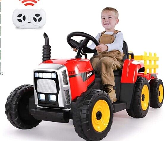 Load image into Gallery viewer, Electric Tractor Remote Control with Headlights for Kids Ages 3-6
