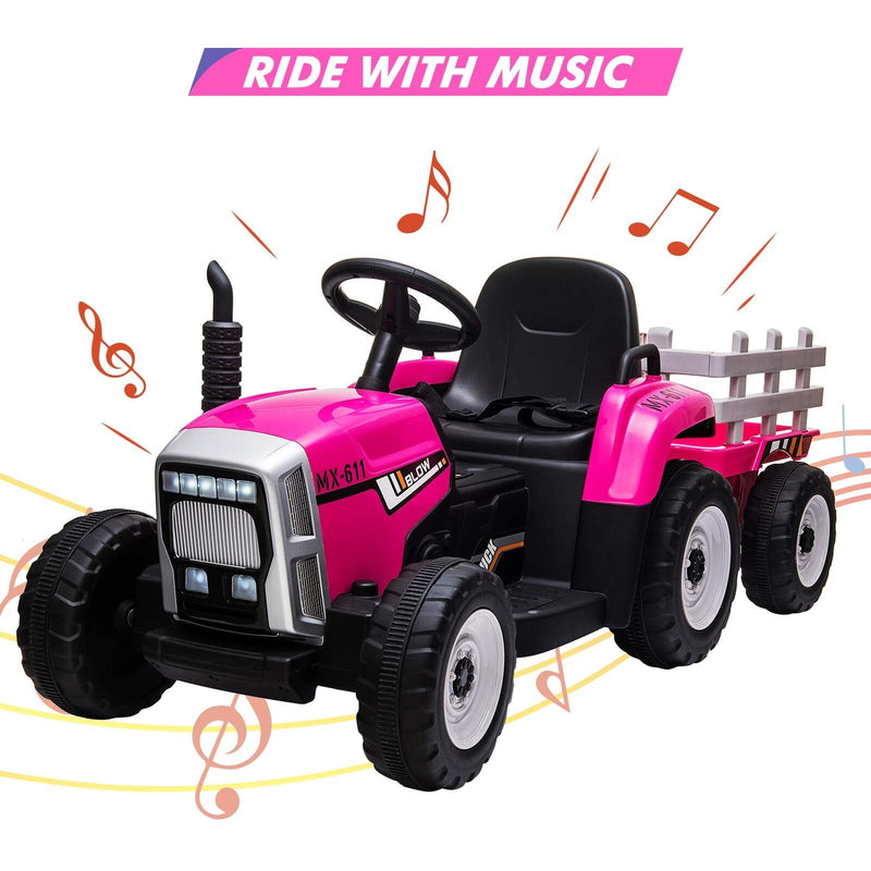 Load image into Gallery viewer, Electric Tractor Remote Control with Headlights for Kids Ages 3-6
