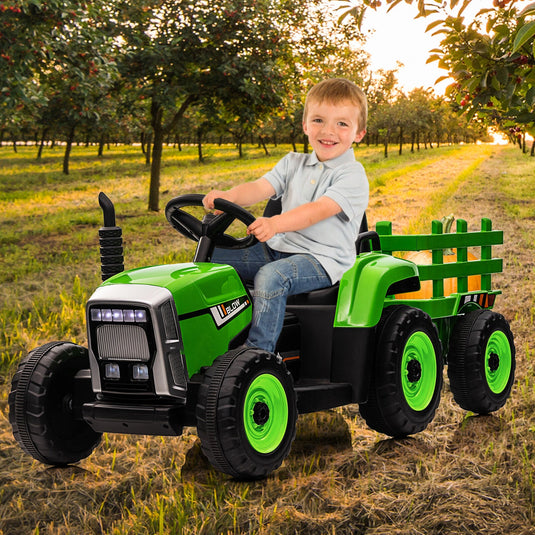 Electric Tractor Remote Control with Headlights for Kids Ages 3-6