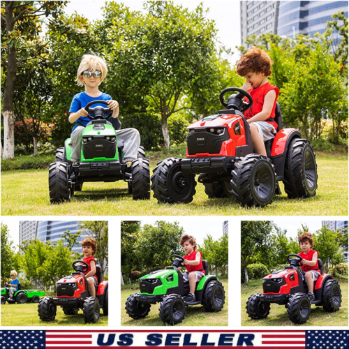 Load image into Gallery viewer, Electric Tractor Ride-On Toy with Remote Control for Kids Ages 3-8
