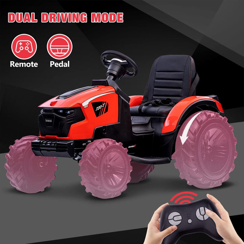 Load image into Gallery viewer, Electric Tractor Ride-On Toy with Remote Control for Kids Ages 3-8
