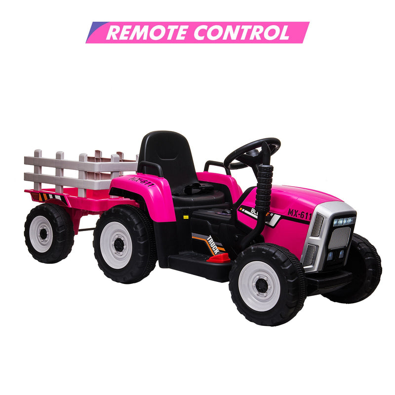 Load image into Gallery viewer, Electric Tractor with Trailer and Remote Control - Perfect Gift for Kids (12V Battery Powered)
