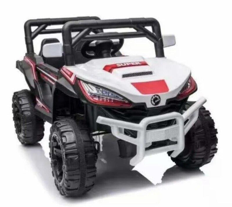 Load image into Gallery viewer, Electric White UTV Ride On Car for Kids with Remote Control and Sound Effects

