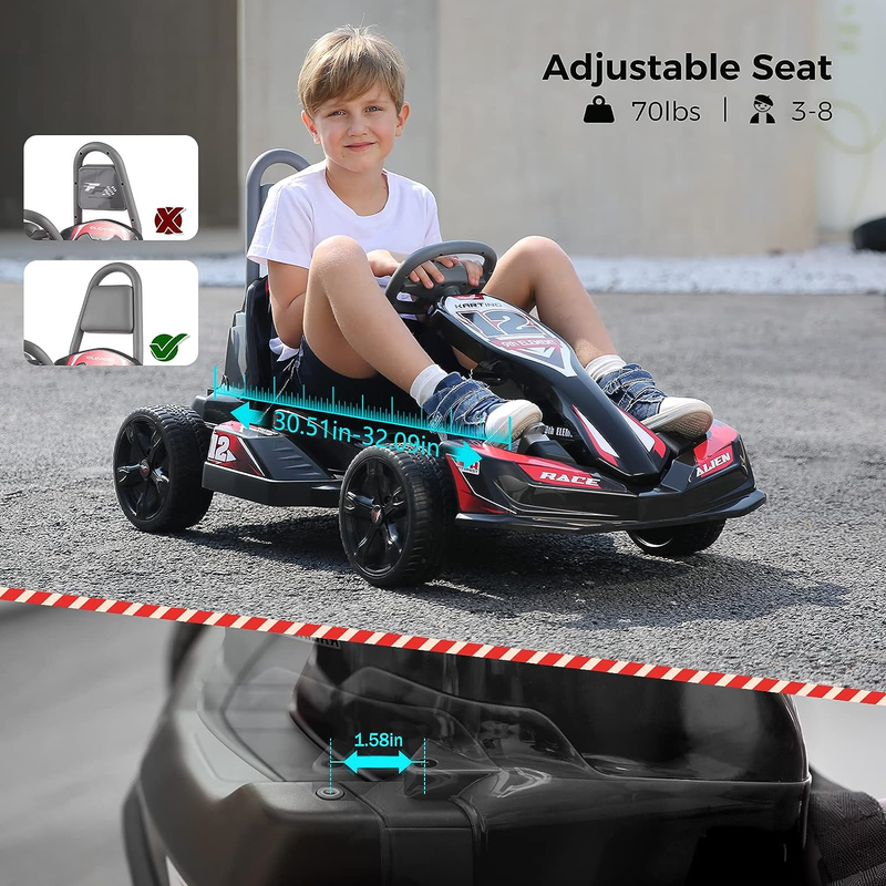 Load image into Gallery viewer, ELEMARA 12V 2WD Electric Go Kart for Kids - Battery Powered Ride On Car with Parental Remote Control
