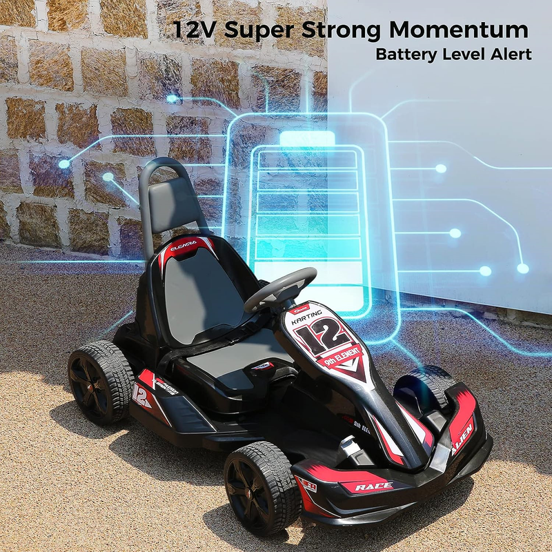 Load image into Gallery viewer, ELEMARA 12V 2WD Electric Go Kart for Kids - Battery Powered Ride On Car with Parental Remote Control
