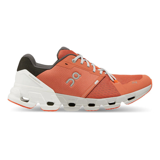 Men's On Cloudflyer 4, Ginger/White, 12 D Medium - Skoutley Outdoors LLC