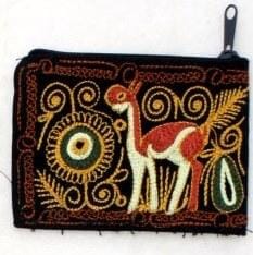 Load image into Gallery viewer, Embroidered Alpaca Pocket / Coin Purse
