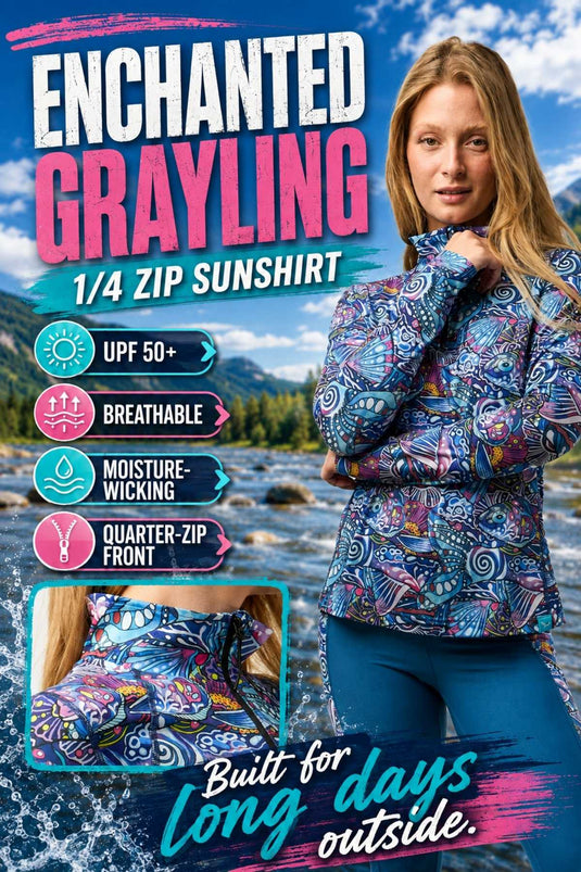Enchanted Grayling 1/4 Zip Sunshirt