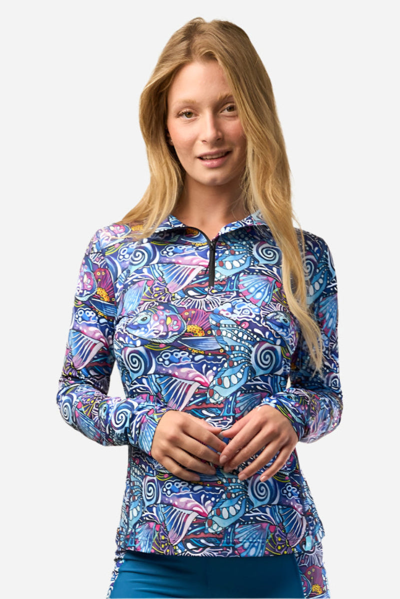 Load image into Gallery viewer, Enchanted Grayling 1/4 Zip Sunshirt
