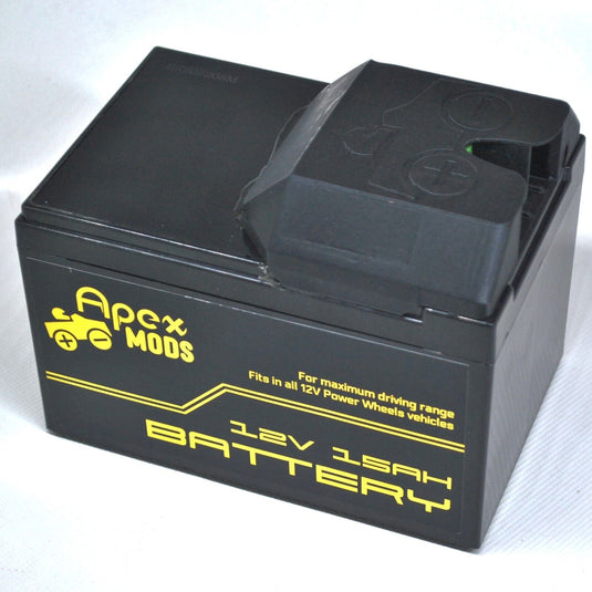 Enhanced 12V 15Ah Battery for Power Wheels, Outperforms Fisher Price 9.5Ah 12Ah